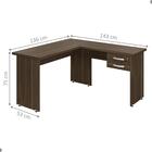 Conjunto Mesa Escritório Lisboa Marrom