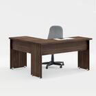 Conjunto Mesa Escritório Lisboa Marrom