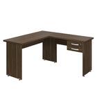 Conjunto Mesa Escritório Lisboa Marrom