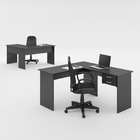 Conjunto Mesa Escritório Paiva Chumbo