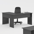 Conjunto Mesa Escritório Paiva Chumbo