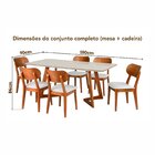 Conjunto Mesa Espanha Com 6 Cadeiras Madeira Maciça, Multilam