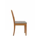 Conjunto Mesa Eva Com 6 Cadeiras Em Madeira Maciça Cinza