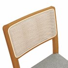 Conjunto Mesa Eva Com 6 Cadeiras Em Madeira Maciça Cinza