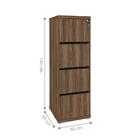 Conjunto Mesa Executiva E Arquivo Munique Nogal Preto