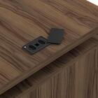 Conjunto Mesa Executiva E Arquivo Munique Nogal Preto