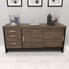 Conjunto Mesa Executiva E Balcão Rotherham Charuto Preto