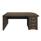 Conjunto Mesa Executiva E Balcão Rotherham Charuto Preto