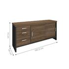 Conjunto Mesa Executiva E Balcão Rotherham Charuto Preto