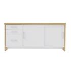 Conjunto Mesa Executiva E Balcão Wycombe Carvalho Branco