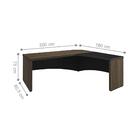 Conjunto Mesa Executiva E Balcão Wycombe Charuto Preto