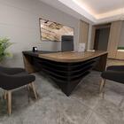 Conjunto Mesa Executiva E Balcão Wycombe Charuto Preto