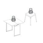 Conjunto Mesa Extensível 2 Banquetas Branco