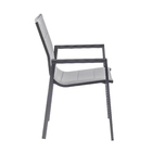 Conjunto de Mesa Extensível 8 Cadeiras 76x100x180/240cm Alumínio Marrom Odyssea II Naterial