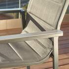 Conjunto de Mesa Extensível 8 Cadeiras 76x100x180/240cm Alumínio Marrom Odyssea II Naterial