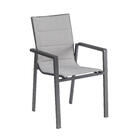 Conjunto de Mesa Extensível 8 Cadeiras 76x100x180/240cm Alumínio Marrom Odyssea II Naterial