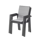 Conjunto de Mesa Extensível 8 Cadeiras 76x100x180/240cm Alumínio Marrom Odyssea II Naterial