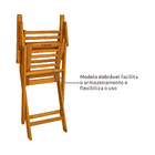 Conjunto para Jardim Mesa Extensível com 8 Cadeiras Dobráveis 76x90x151/197cm Eucalipto Caramelo Solarium Naterial