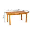 Conjunto para Jardim Mesa Extensível com 8 Cadeiras Dobráveis 76x90x151/197cm Eucalipto Caramelo Solarium Naterial