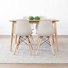 Conjunto Mesa Finlândia 120x73,5cm Tampo Mdf Com 4 Cadeiras E