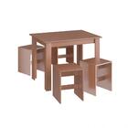 Conjunto Mesa Fixa 4 Banquetas Baixas Ceramic Móveis Canção