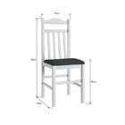 Conjunto Mesa Fixa 6 Cadeiras Branco Preto Móveis Canção