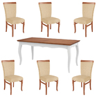 Conjunto Mesa Gallia 200cm Com 6 Cadeiras Orfeu Poliéster Bra