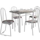 Conjunto Mesa Genebra Com 4 Cadeiras Alicante Branco/tribal