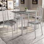 Conjunto Mesa Genebra Com 4 Cadeiras Alicante Fabone Branco P