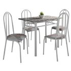 Conjunto Mesa Genebra Com 4 Cadeiras Alicante Fabone Branco P