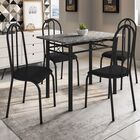 Conjunto Mesa Genebra Com 4 Cadeiras Alicante Fabone Preto Fo
