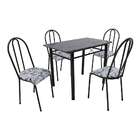Conjunto Mesa Genebra Com Cadeiras Alicante - Fabone - Preto