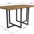 Conjunto Mesa Geneva 6 Cadeiras Zaria Preto/nogueira/bege