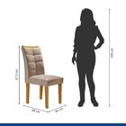 Conjunto Mesa Genova Tampo Slim Vidro Plus 6 Cadeiras Napoles