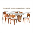 Conjunto Mesa Grécia Com 6 Cadeiras Madeira Maciça, Multilami