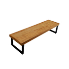 Conjunto Mesa Industrial Bernardo 1,20m Ferragem Preta Com 2