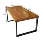 Conjunto Mesa Industrial Bernardo 1,30m Ferragem Preta Com 2