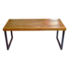 Conjunto Mesa Industrial Bernardo 1,50m Ferragem Preta Com 2