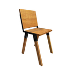 Conjunto Mesa Industrial Bernardo Madeira Maciça 2,20mx90cm C