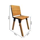 Conjunto Mesa Industrial Bernardo Madeira Maciça 2,20mx90cm C