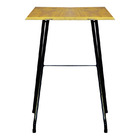 Conjunto Mesa Industrial Dobrável Com 4 Cadeiras Madeira Natu