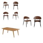 Conjunto Mesa Industrial Elegance E 6 Cadeiras Bless Retangul