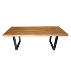 Conjunto Mesa Industrial Lanna 1,80 Ferragem Preta Com 6 Cade