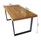 Conjunto Mesa Industrial Lanna 2,00m Ferragem Preta Com Banco