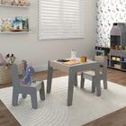 Conjunto Mesa Infantil 2 Cadeiras Mdf Helena Cinza Conect