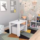 Conjunto Mesa Infantil Com 2 Bancos Liv Kids Branco