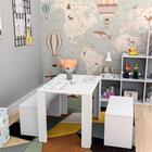 Conjunto Mesa Infantil Com 2 Bancos Liv Kids Branco