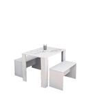 Conjunto Mesa Infantil Com 2 Bancos Liv Kids Branco