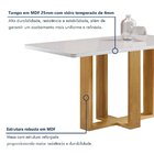 Conjunto Mesa Isadora 120cmx90cm Com 4 Cadeiras Carolina Tamp