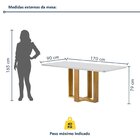 Conjunto Mesa Isadora 170cmx90cm Com 6 Cadeiras Luisa Tampo S